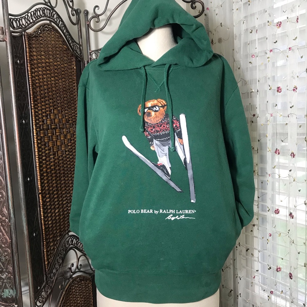 Polo by Ralph Lauren Forest Green Bear Ski Hoodie - Picture 2 of 12